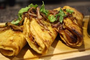 Tacos de barbacoa de setas at Calabacitas Tiernas Bistro in Zapopan