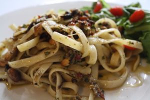 Fettuccini al pesto  at Calabacitas Tiernas Bistro in Zapopan