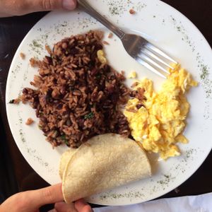vegetarian Casado at Poseidon Restaurant in Jaco