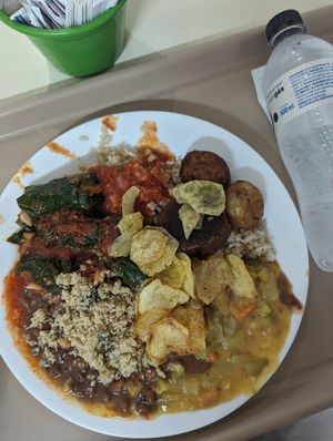 Estrogonofe de legumes, couve recheado, bolinho de aipim e um prato cheio rsrs  48 reais at Reino Vegetal in Rio De Janeiro