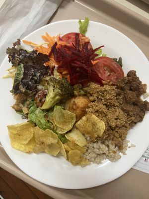 Mixed plate of food   at Reino Vegetal in Rio De Janeiro