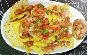 Nachos Supreme (100% vegan) at Yard House in Beijing