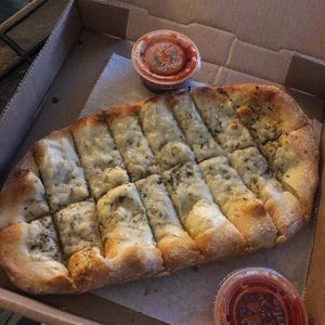 Vegan cheezy pizza bread  at Gourmet Pizza Company in Tampa