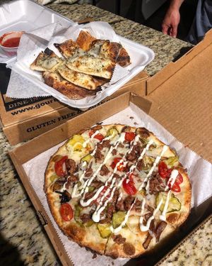 Just Beyond Pizza and Cheezey Bread Sticks  at Gourmet Pizza Company in Tampa