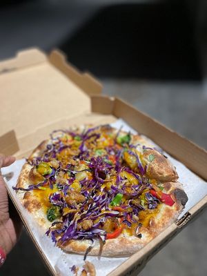 Vegan Saigon Pizza Jan 2022 at Gourmet Pizza Company in Tampa