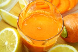 fresh carrot and lemon juice. at Hiryu in Kashiwa