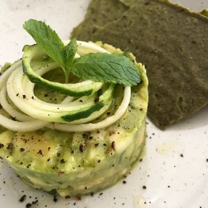 avocado and zucchini tartare  at Solo Crudo - Prati in Rome