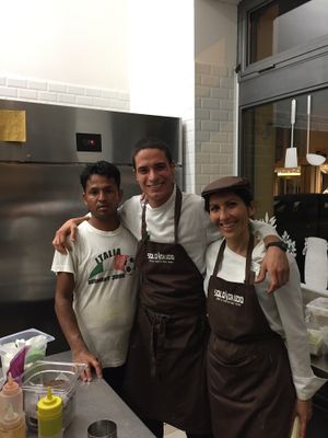 The talented chef and staff. at Solo Crudo - Prati in Rome