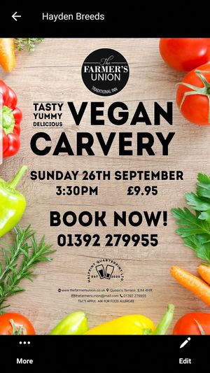 Tables are going fast so please don't leave it to late at The Farmer's Union Pub  in Exeter