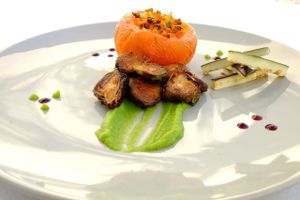 I love you from my heat tomatoes 
 at Vita Vegetarian Cuisine in Willemstad