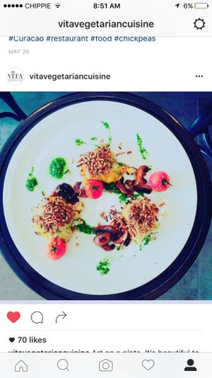 When your chef is an artist  at Vita Vegetarian Cuisine in Willemstad