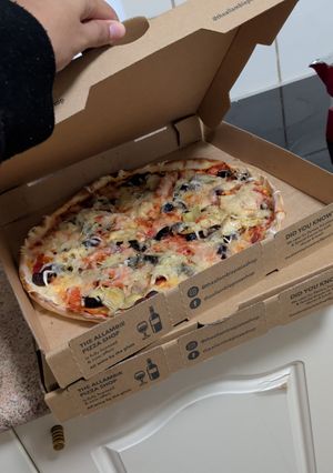 Vegan pizza at Allambie Pizza Shop in Allambie Heights