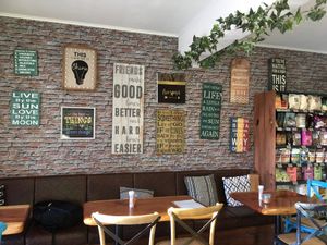 wall of inspiration  at Hills Organics in Dural