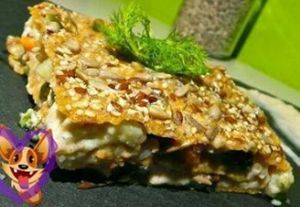 LASAGNA BIANCA DI MAIS E RISO  CON SEMI OLEOSI at Delicias y Namaste in Fuerteventura