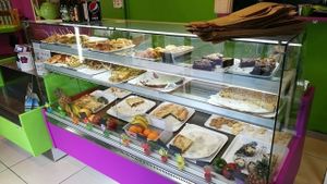 good selection of sweets and dishes at Delicias y Namaste in Fuerteventura