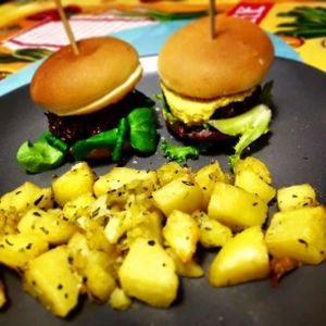 VEGAN Burger at Delicias y Namaste in Fuerteventura