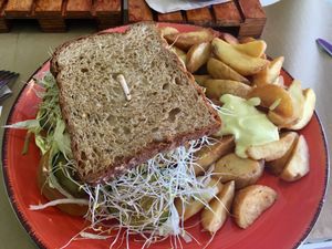 Super yummy sandwich  at Delicias y Namaste in Fuerteventura