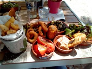Fish and chips at Delicias y Namaste in Fuerteventura