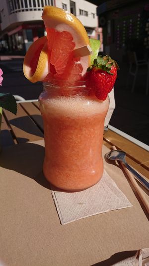 Energy smoothie at Delicias y Namaste in Fuerteventura