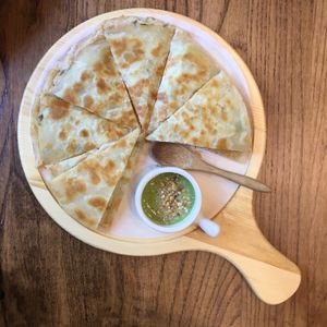 ";Mexican Quesadilla"; with Avocado Dip at Ru if Vegan in Shanghai