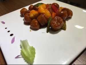 vegan sweet chicken at Ru if Vegan in Shanghai