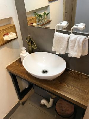 Nice washroom at Ru if Vegan in Shanghai