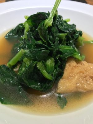 Snow pea shoots at Ru if Vegan in Shanghai