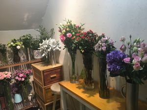 Flower Shop entrance on the ground floor at Ru if Vegan in Shanghai