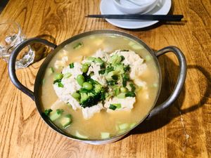 Tofu soup at Ru if Vegan in Shanghai