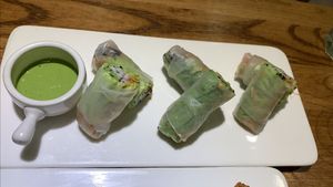 Spring rolls at Ru if Vegan in Shanghai