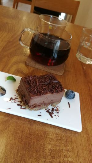 Chocolate mousse cake at Ru if Vegan in Shanghai