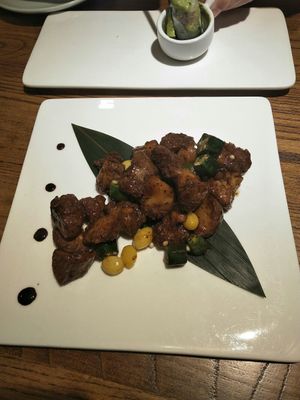 Black pepper lion's mane mushroom at Ru if Vegan in Shanghai