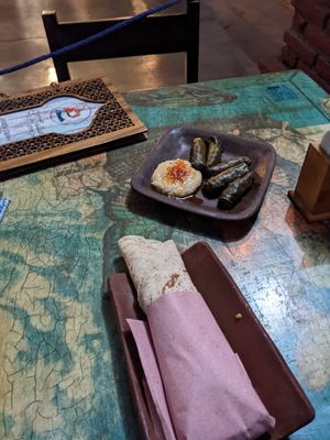 Falafel wrap at El Sultan in Oaxaca