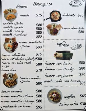 Menu 1 of 7, June 2023 at El Sultan in Oaxaca