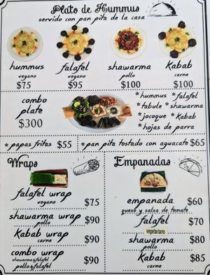Menu 3 of 7, June 2023 at El Sultan in Oaxaca