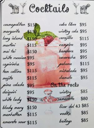 Menu 7 of 7, June 2023 at El Sultan in Oaxaca