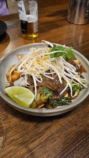 Pad siew at Holy Basil Thai in Croydon