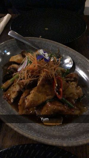 Jungle Stir Fry with Tofu (puffed makes it so much nicer!!) at Holy Basil Thai in Croydon