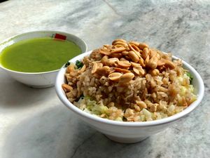Thunder tea rice (upsized) at Fortune Tree Vegetarian in Northeast Singapore