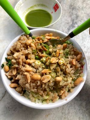 Thunder tea rice (upsized) at Fortune Tree Vegetarian in Northeast Singapore