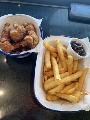 Chips and cauliflower   at Soul Burger in Glebe