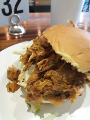 Jackfruit burger at Soul Burger in Glebe