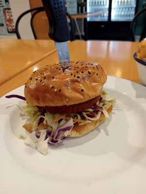 Buffalo chicken burger at Soul Burger in Glebe