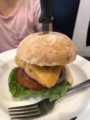Fish burger at Soul Burger in Glebe