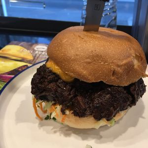 Pulled jackfruit burger at Soul Burger in Glebe