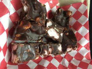 Peppermint rocky road fudge! at Rainbow Seasons - Food Truck in Portland