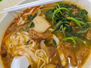 Tom yum ban miami soup $6.50 at Xuan Miao Vegan 炫妙 - Compass One in Northeast Singapore