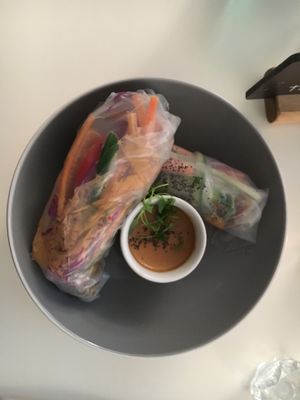 Delicious summer rolls!  at Stem + Glory - Chesterton Rd in Cambridge