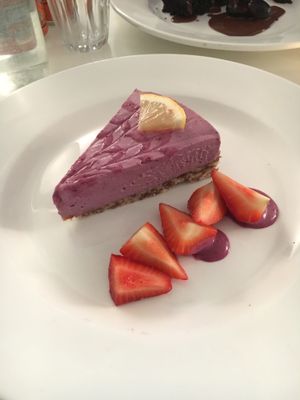 Incredible raspberry cheesecake at Stem + Glory - Chesterton Rd in Cambridge