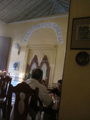 Inside the large restaurant at La Redaccion in Trinidad